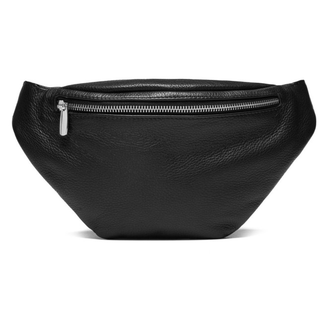Bumbag svart läder dragkedja framtill Depeche