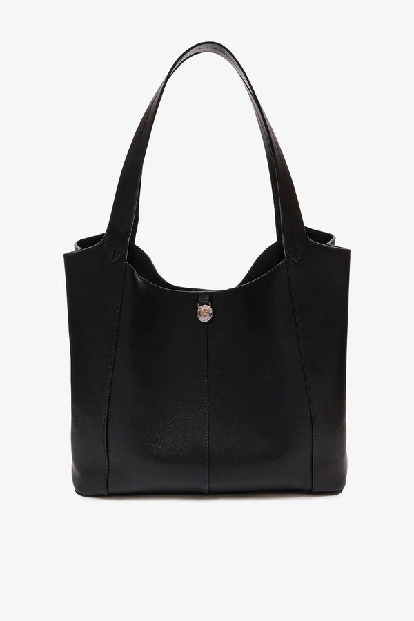 Shopper portofino Elsa med två handtag svart Adax