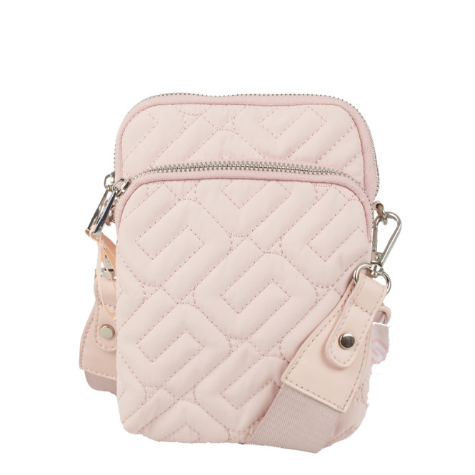 Mobilväska 2.0 rosa recyled nylon quiltad Ulrika Design