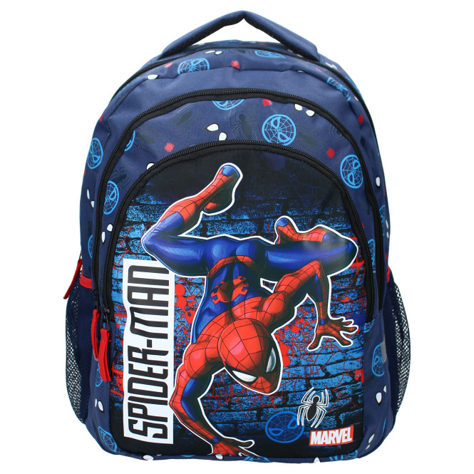 Ryggsäck tre fack spiderman blå Vadobag
