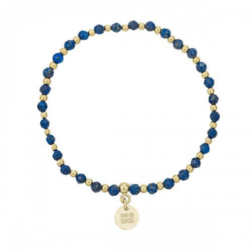 Armband Bev blue/gold pärlor Bud to Rose