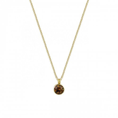 Halsband Lima short necklace gold/brown Bud to Rose
