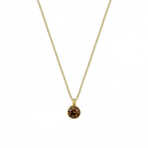 Halsband Lima short necklace gold/brown Bud to Rose