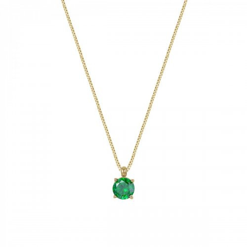 Halsband Stella Green/gold sten Bud to rose