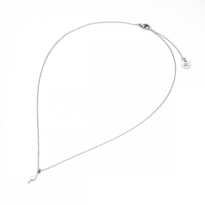 Halsband silver med blixt Bud to rose