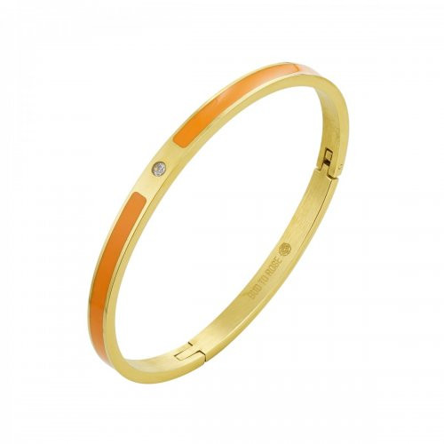 Armband Faye Enamel orange/gold Bud to rose
