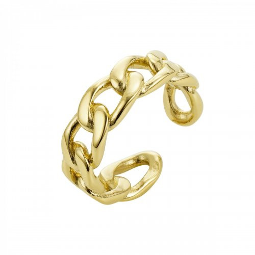 Ring chain gold justerbar Bud to rose