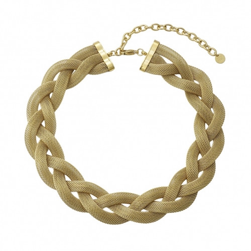 Halsband Jackie guld flätat Bud to rose