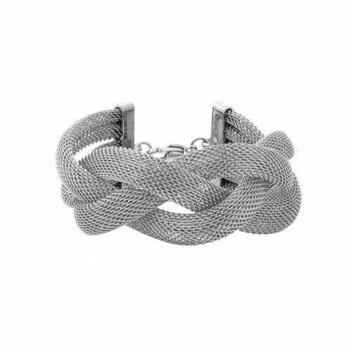 Armband Jackie silver flätat Bud to rose