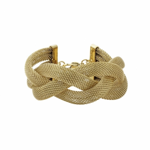 Armband Jackie guld flätat Bud to rose