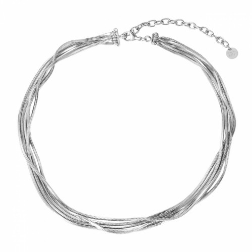 Halsband Freya 5 row necklace silver Bud to Rose