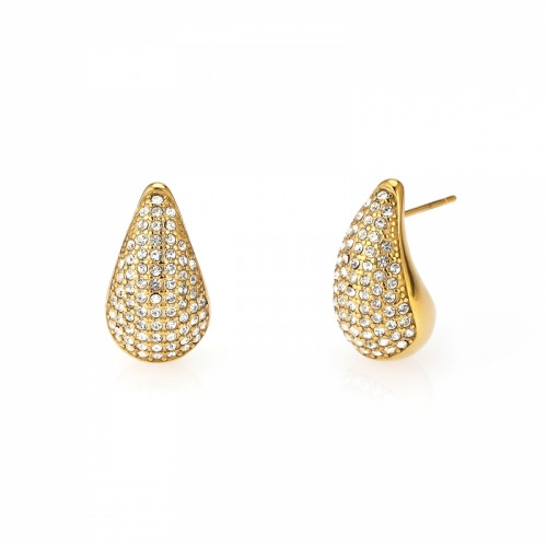 Örhänge drop crystal stud guld Bud to Rose
