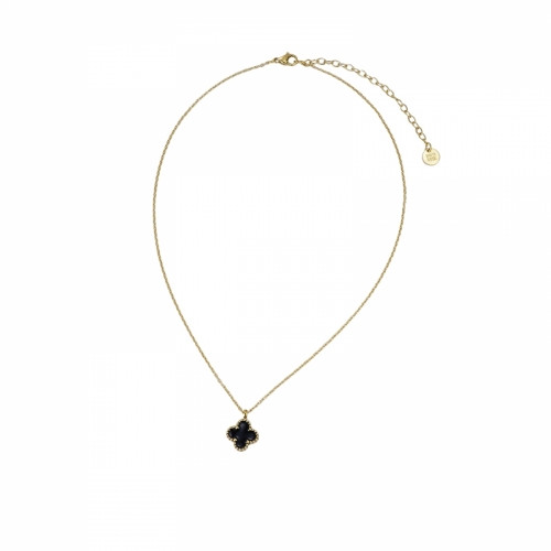 Halsband Clover enamel black Bud to Rose