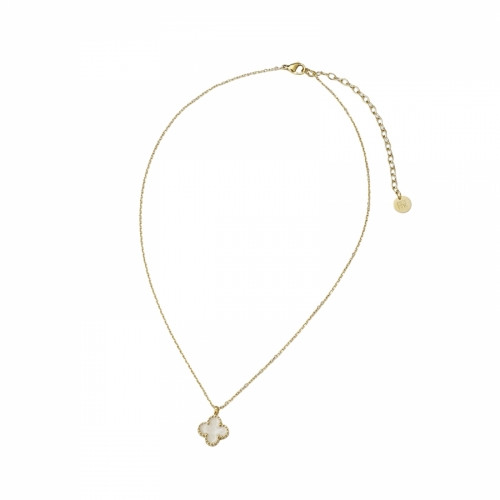 Halsband Clover Ivory/Guld Bud to rose