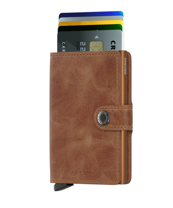 Miniwallet vintage cognac-rust SECRID