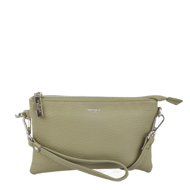 Clutch Bar grön plain med charms Ulrika Design
