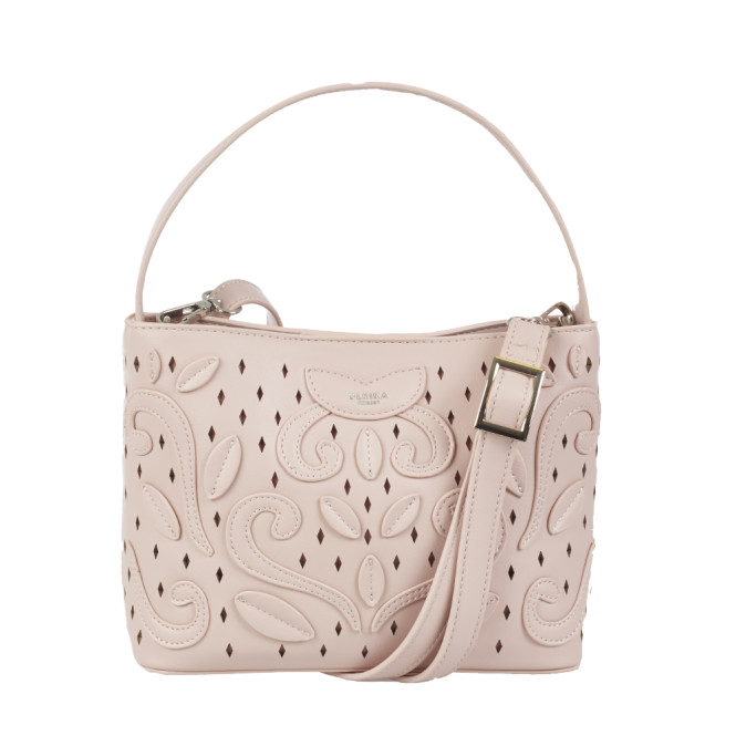 Hinkväska med hålmönster rosa Ulrika Design