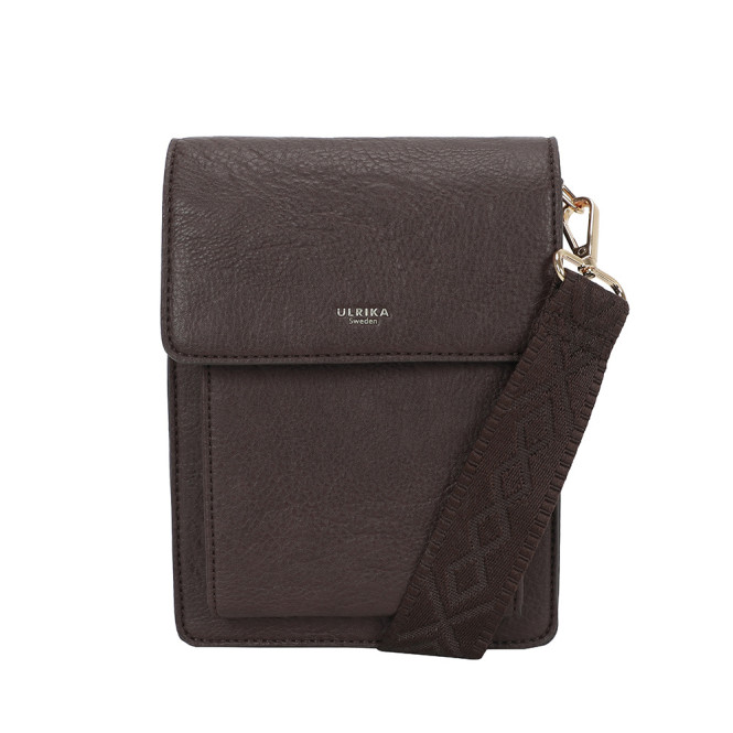 Axelväska box med fickor Pocket m.brun Ulrika Design