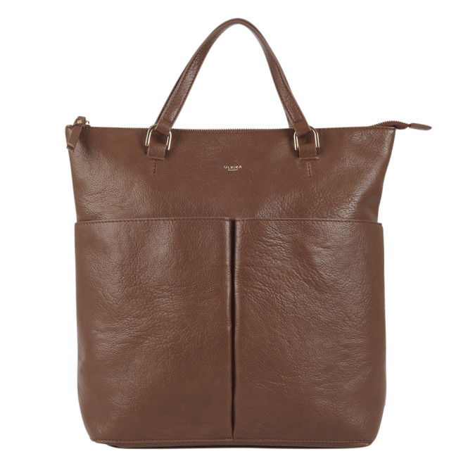 Ryggsäck combi med fickor Pocket brun Ulrika Design