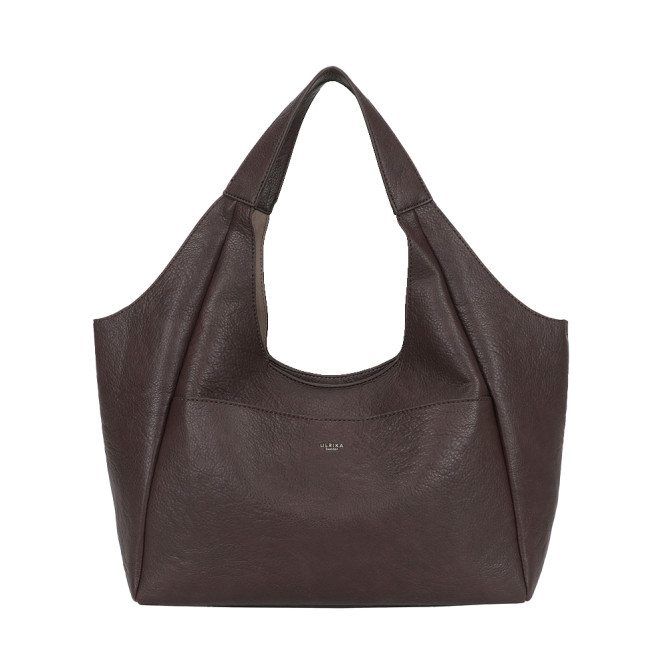 Shopper med dubbla handtag mörkbrun Ulrika Design