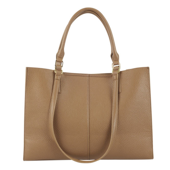 Kasse Shopper Dollar Dubbla handtag Taupe Ulrika Design
