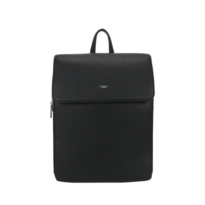 Ryggsäck med lock stor svart laptopfack 14´ Ulrika Design