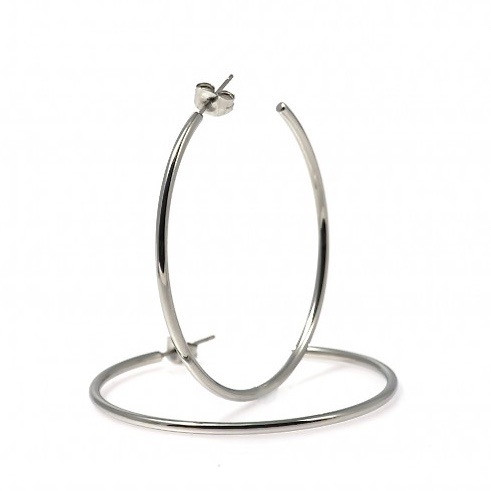 Örhänge Asos hoop stor silver Bud to Rose