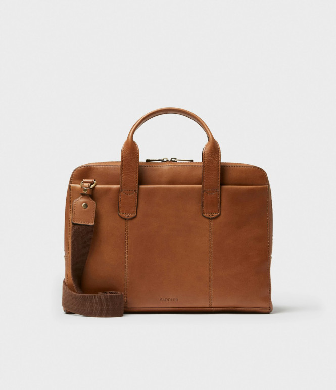 Datorväska Edslan cognac läder Saddler
