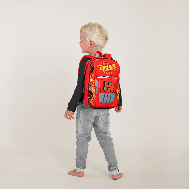 Ryggsäck bilar blixten mcqueen 3D röd Vadobag