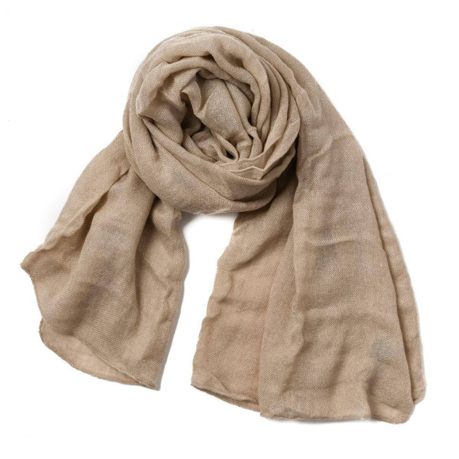 Sjal enfärgad i beige Rosenvinge