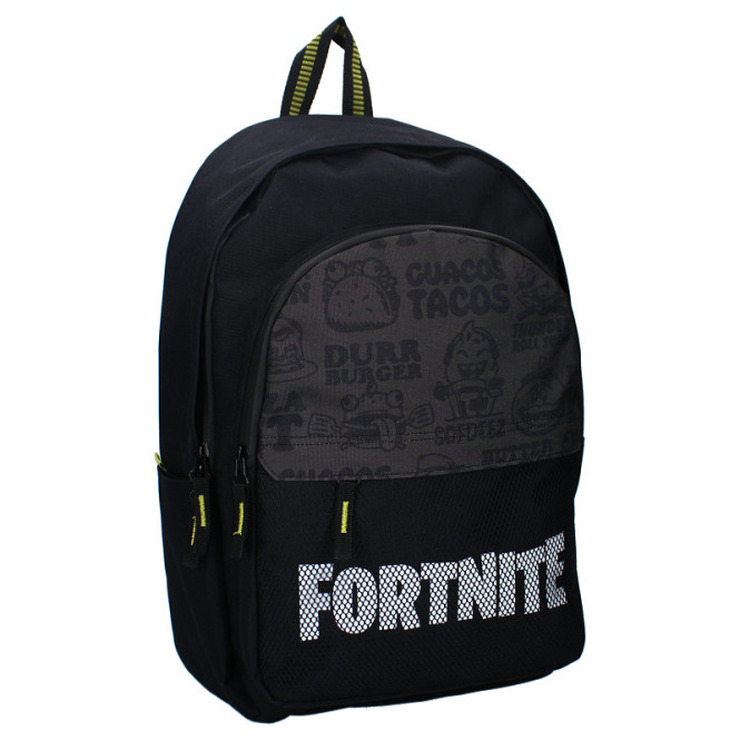 Ryggsäck fortnite två större fack svart Vadobag