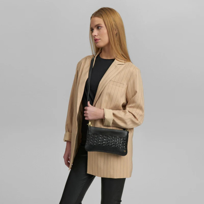 Shopper handgjord med flätad detalj fram svart Depeche