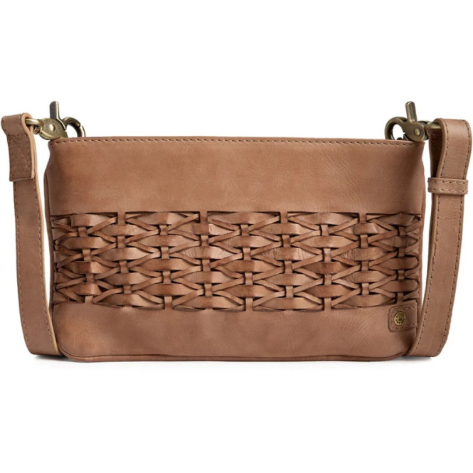 Shopper handgjord med flätad detalj fram camel Depeche