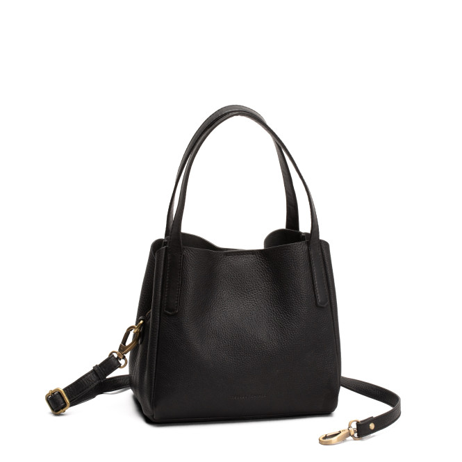 Totebag svart med avsmalnad form liten The monte