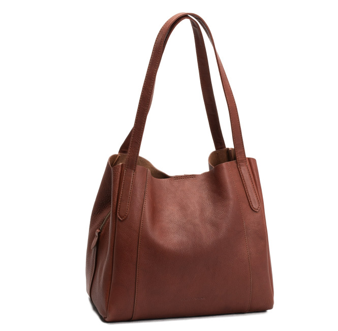 Totebag cognac med avsmalnad form House of sajaco