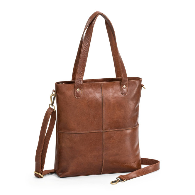 Totebag medium i cognac med fina detaljer House of sajaco Sajaco