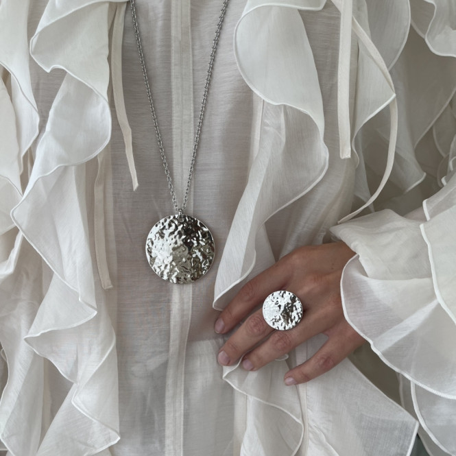 Ring Palma i silver Bud to rose