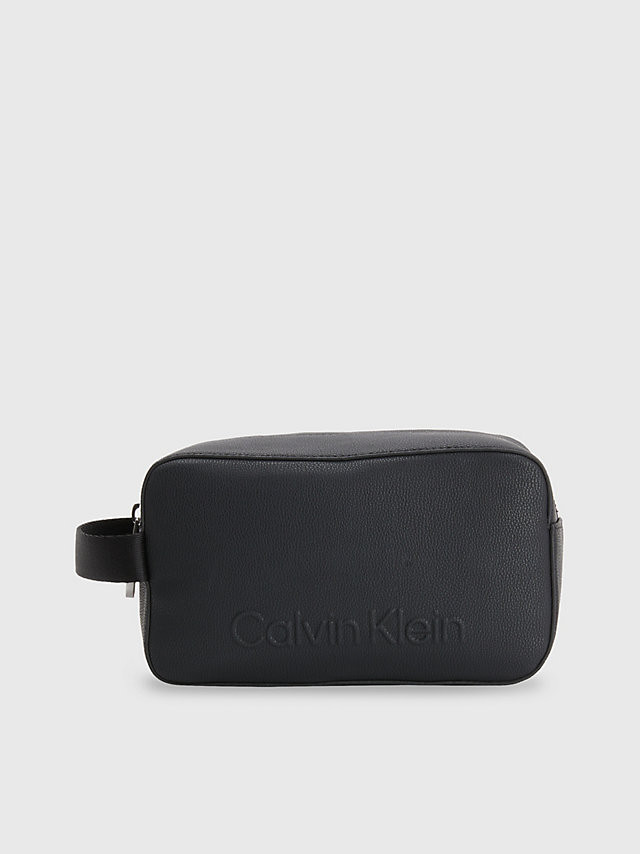 Necessär connect ck washbag black with logo Calvin Klein
