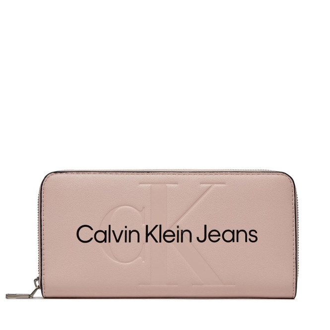 Plånbok sculpted zip around pale Conch CK Calvin Klein