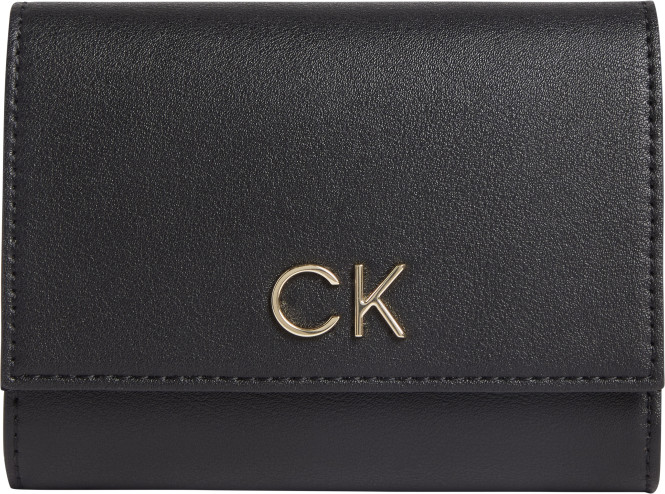 Plånbok svart RE-Lock trifold CK Calvin Klein