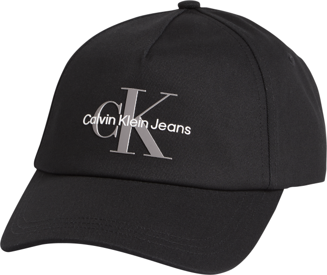 Keps svart high visual cap med logo text fram Calvin Klein