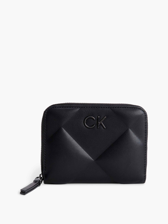 Plånbok RE-LOCK quiltad za svart Calvin Klein