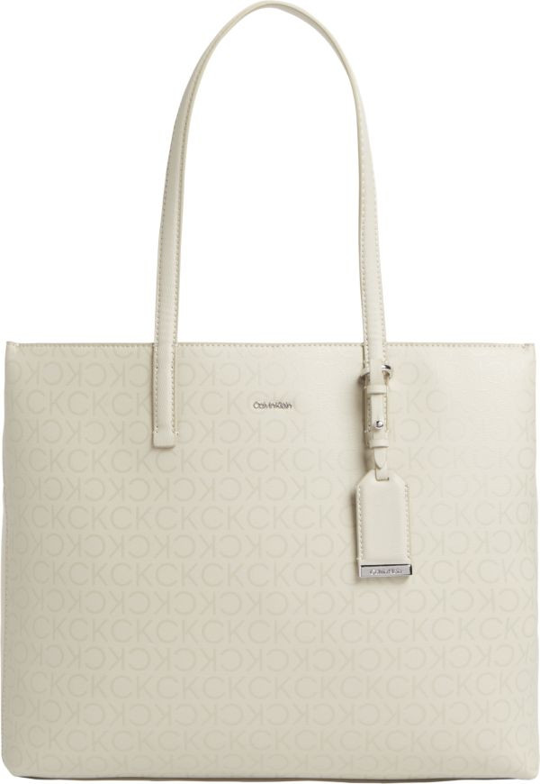 Shopper mono ljusbeige Calvin Klein