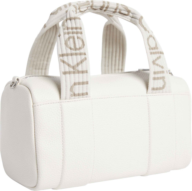 Barrel bag med två handtag samt lång rem äggskal Calvin Klein