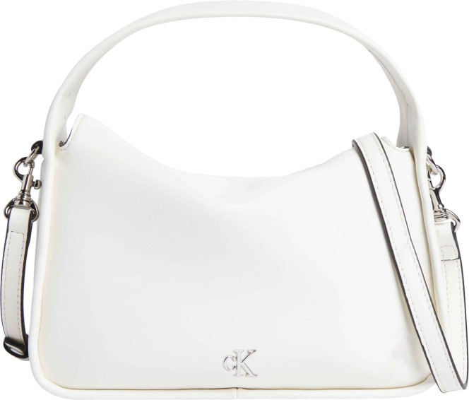 Handväska ivory med lång rem mjuk Calvin Klein