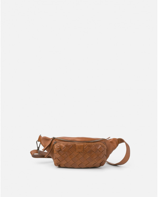 Bumbag Lewisburg tan flätad Biba