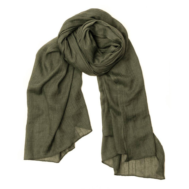 Sjal armygreen enfärgad Rosenvinge