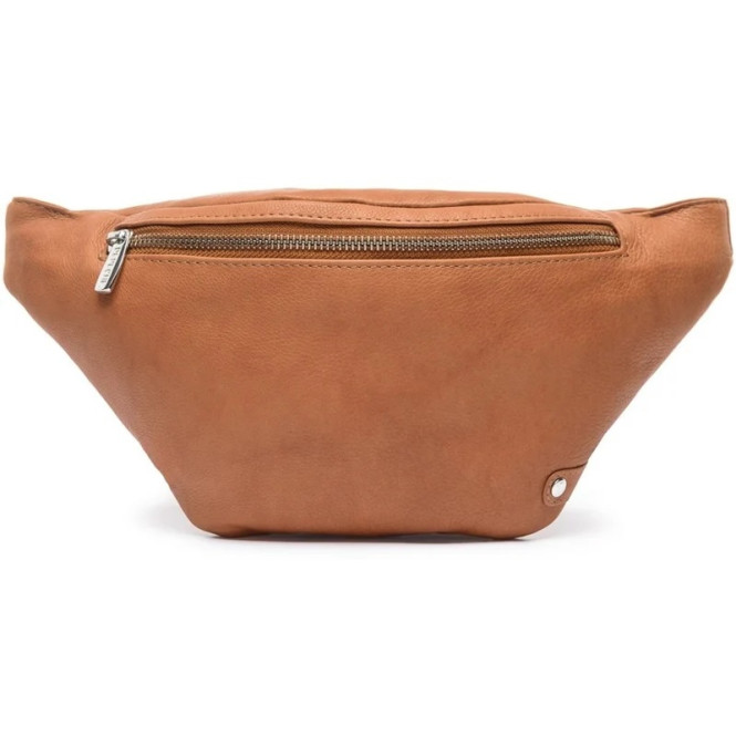 Bumbag cognac läder dragkedja framtill Depeche