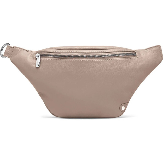 Bumbag läder taupe dragkedja framtill Depeche