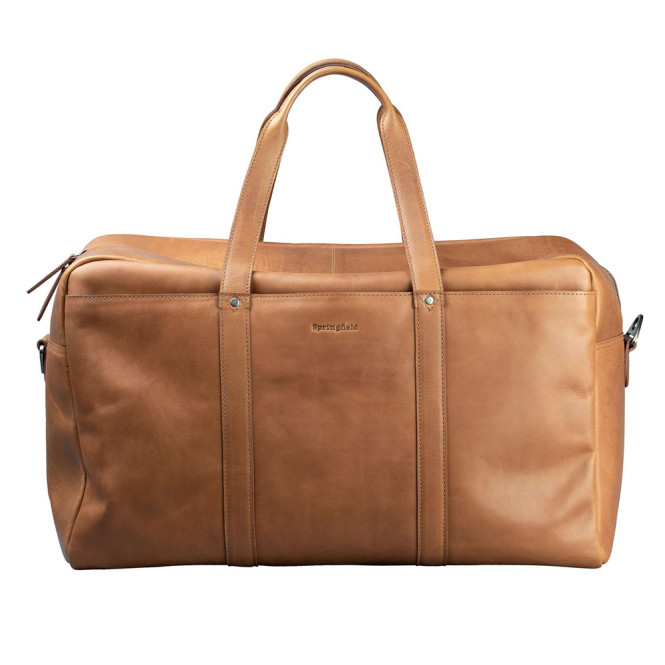 Weekendbag stor cognac Springfield
